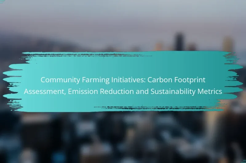 Community Farming Initiatives: Carbon Footprint Assessment, Emission Reduction and Sustainability Metrics