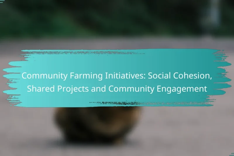Community Farming Initiatives: Social Cohesion, Shared Projects and Community Engagement